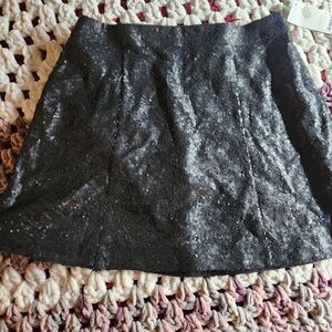 Decree Black Sequin Mini Skirt